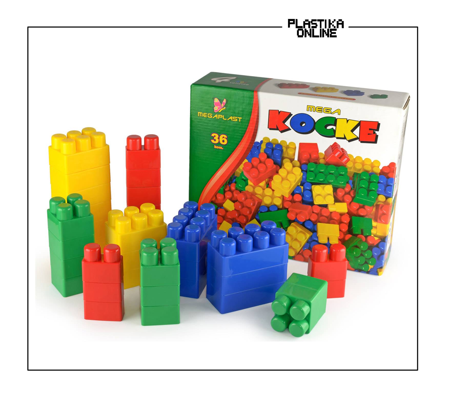 KREATIVNE PLASTICNE KOCKE,36kom SA ZVUKOM